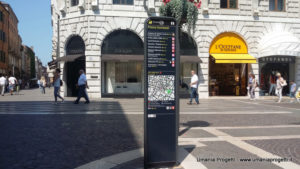 Totem di segnaletica turistica padova